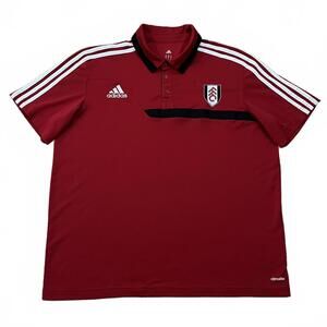 Fulham F.C. Adidas Mens Red Football Polo Shirt Size XL